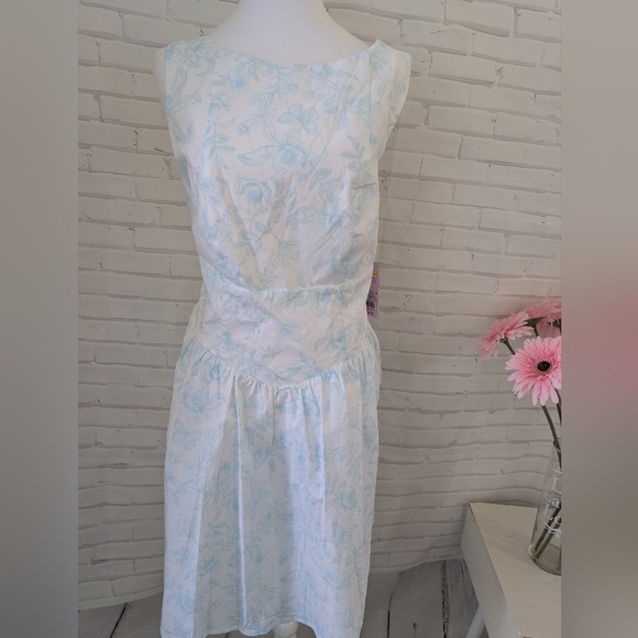 wild fable Dresses & Skirts - NWT Chic White and Blue Floral  Dress